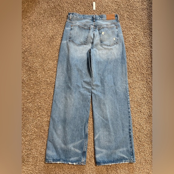 Madewell Light Blue Flare Jeans Low Sluggy Baggy size 27 - Picture 8 of 11